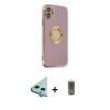 MARSİLYAN™- iPhone 12 Kılıf İz Form Serisi - Siyah Joko Magic 5D Hayalet Cam + Raze Metal Kamera Lens - MI
