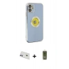 MARSİLYAN™- iPhone 12 Kılıf İz Form Serisi - Siyah Joko Magic 5D Hayalet Cam + Rainbow Kamera Lens Koruma Cam - MR
