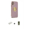 MARSİLYAN™- iPhone 12 Kılıf İz Form Serisi - Siyah Joko Magic 5D Hayalet Cam + Renkli Kamera Lens Koruma Cam - TU