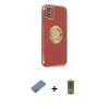 MARSİLYAN™- iPhone 12 Kılıf İz Form Serisi - Siyah Joko Magic 5D Hayalet Cam + Shine Kamera Lens Koruma Cam - GS