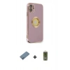 MARSİLYAN™- iPhone 12 Kılıf İz Form Serisi - Siyah Joko Magic 5D Hayalet Cam + Shine Kamera Lens Koruma Cam - MI