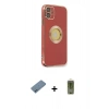 MARSİLYAN™- iPhone 12 Kılıf İz Form Serisi - Siyah Joko Magic 5D Hayalet Cam + Shine Kamera Lens Koruma Cam - MI