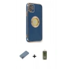 MARSİLYAN™- iPhone 12 Kılıf İz Form Serisi - Siyah Joko Magic 5D Hayalet Cam + Shine Kamera Lens Koruma Cam - SABE