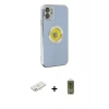 MARSİLYAN™- iPhone 12 Kılıf İz Form Serisi - Siyah Joko Magic 5D Hayalet Cam + Renkli Kamera Lens Koruma Cam - YL