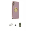 MARSİLYAN™- iPhone 12 Kılıf İz Form Serisi - Siyah Joko Magic 5D Hayalet Cam + Renkli Kamera Lens Koruma Cam - YL