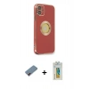 MARSİLYAN™- iPhone 12 Kılıf İz Form Serisi - Siyah Polymer Nano Ekran Koruyucu + Metal Kamera Lens Koruma Cam - KI