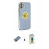 MARSİLYAN™- iPhone 12 Kılıf İz Form Serisi - Siyah Polymer Nano Ekran Koruyucu + Metal Kamera Lens Koruma Cam - KI