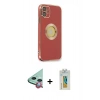 MARSİLYAN™- iPhone 12 Kılıf İz Form Serisi - Siyah Polymer Nano Ekran Koruyucu + Raze Metal Kamera Lens - KI