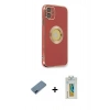 MARSİLYAN™- iPhone 12 Kılıf İz Form Serisi - Siyah Polymer Nano Ekran Koruyucu + Metal Kamera Lens Koruma Cam - MI