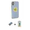 MARSİLYAN™- iPhone 12 Kılıf İz Form Serisi - Siyah Polymer Nano Ekran Koruyucu + Shine Kamera Lens Koruma Cam - PE