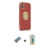 MARSİLYAN™- iPhone 12 Kılıf İz Form Serisi - Siyah Polymer Nano Ekran Koruyucu + Shine Kamera Lens Koruma Cam - SABE