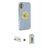 MARSİLYAN™- iPhone 12 Kılıf İz Form Serisi - Siyah Polymer Nano Ekran Koruyucu + Rainbow Kamera Lens Koruma Cam - YL