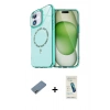 MARSİLYAN™- iPhone 12 Kılıf Kıvılcım Form Prime - Şeffaf Pasifik Cam Ekran Koruyucu + Shine Kamera Lens Koruma Cam - GI