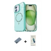 MARSİLYAN™- iPhone 12 Kılıf Kıvılcım Form Prime - Şeffaf Pasifik Cam Ekran Koruyucu + Metal Kamera Lens Koruma Cam - MI
