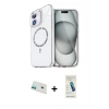 MARSİLYAN™- iPhone 12 Kılıf Kıvılcım Form Prime - Şeffaf Pasifik Cam Ekran Koruyucu + Rainbow Kamera Lens Koruma Cam - YL