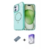 MARSİLYAN™- iPhone 12 Kılıf Kıvılcım Form Prime - Siyah Bilvis 5in1 3D Magic Cam Ekran Koruyucu + Mavi Shine Kamera Lens Koruma Cam