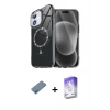 MARSİLYAN™- iPhone 12 Kılıf Kıvılcım Form Prime - Siyah Bilvis 5in1 3D Magic Cam Ekran Koruyucu + Mavi Shine Kamera Lens Koruma Cam