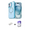 MARSİLYAN™- iPhone 12 Kılıf Kıvılcım Form Prime - Siyah Bilvis 5in1 3D Magic Cam Ekran Koruyucu + Pembe Renkli Kamera Lens Koruma Cam