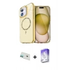 MARSİLYAN™- iPhone 12 Kılıf Kıvılcım Form Prime - Siyah Bilvis 5in1 3D Magic Cam Ekran Koruyucu + Rainbow Kamera Lens Koruma Cam - YL
