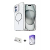 MARSİLYAN™- iPhone 12 Kılıf Kıvılcım Form Prime - Siyah Bilvis 5in1 3D Magic Cam Ekran Koruyucu + Rainbow Kamera Lens Koruma Cam - MR