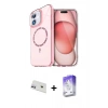 MARSİLYAN™- iPhone 12 Kılıf Kıvılcım Form Prime - Siyah Bilvis 5in1 3D Magic Cam Ekran Koruyucu + Rainbow Kamera Lens Koruma Cam - MR