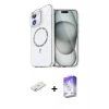 MARSİLYAN™- iPhone 12 Kılıf Kıvılcım Form Prime - Siyah Bilvis 5in1 3D Magic Cam Ekran Koruyucu + Renkli Kamera Lens Koruma Cam - SI