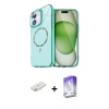 MARSİLYAN™- iPhone 12 Kılıf Kıvılcım Form Prime - Siyah Bilvis 5in1 3D Magic Cam Ekran Koruyucu + Renkli Kamera Lens Koruma Cam - SI