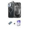 MARSİLYAN™- iPhone 12 Kılıf Kıvılcım Form Prime - Siyah Bilvis 5in1 3D Magic Cam Ekran Koruyucu + Shine Kamera Lens Koruma Cam - GS