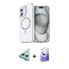 MARSİLYAN™- iPhone 12 Kılıf Kıvılcım Form Prime - Siyah Bilvis 5in1 5D Magic Hayalet Cam Ekran Koruyucu + Raze Metal Kamera Lens - MI