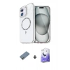 MARSİLYAN™- iPhone 12 Kılıf Kıvılcım Form Prime - Siyah Bilvis 5in1 5D Magic Hayalet Cam Ekran Koruyucu + Gold Metal Kamera Lens Koruma Cam