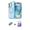 MARSİLYAN™- iPhone 12 Kılıf Kıvılcım Form Prime - Siyah Bilvis 5in1 5D Magic Hayalet Cam Ekran Koruyucu + Shine Kamera Lens Koruma Cam - MI