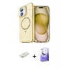 MARSİLYAN™- iPhone 12 Kılıf Kıvılcım Form Prime - Siyah Bilvis 5in1 5D Magic Hayalet Cam Ekran Koruyucu + Renkli Kamera Lens Koruma Cam - TU