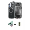 MARSİLYAN™- iPhone 12 Kılıf Kıvılcım Form Prime - Siyah Joko Magic 5D Hayalet Cam + Raze Metal Kamera Lens - KI