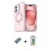MARSİLYAN™- iPhone 12 Kılıf Kıvılcım Form Prime - Siyah Polymer Nano Ekran Koruyucu + Metal Kamera Lens Koruma Cam - MI
