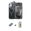 MARSİLYAN™- iPhone 12 Kılıf Kıvılcım Form Prime - Siyah Polymer Nano Ekran Koruyucu + Metal Kamera Lens Koruma Cam - MI