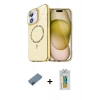 MARSİLYAN™- iPhone 12 Kılıf Kıvılcım Form Prime - Siyah Polymer Nano Ekran Koruyucu + Metal Kamera Lens Koruma Cam - MI