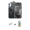 MARSİLYAN™- iPhone 12 Kılıf Kıvılcım Form Prime - Siyah Polymer Nano Ekran Koruyucu + Pembe Renkli Kamera Lens Koruma Cam