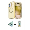 MARSİLYAN™- iPhone 12 Kılıf Kıvılcım Form Prime - Siyah Polymer Nano Ekran Koruyucu + Raze Metal Kamera Lens - MI