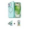 MARSİLYAN™- iPhone 12 Kılıf Kıvılcım Form Prime - Siyah Polymer Nano Ekran Koruyucu + Raze Metal Kamera Lens - MI