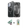 MARSİLYAN™- iPhone 12 Kılıf Kıvılcım Form Prime - Siyah Polymer Nano Ekran Koruyucu + Raze Metal Kamera Lens - KI