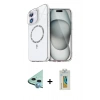 MARSİLYAN™- iPhone 12 Kılıf Kıvılcım Form Prime - Siyah Polymer Nano Ekran Koruyucu + Raze Metal Kamera Lens - MI