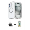 MARSİLYAN™- iPhone 12 Kılıf Kıvılcım Form Prime - Siyah Polymer Nano Ekran Koruyucu + Kamera Lens Koruma Cam - SF