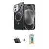 MARSİLYAN™- iPhone 12 Kılıf Kıvılcım Form Prime - Siyah Polymer Nano Ekran Koruyucu + Kamera Lens Koruma Cam - SF