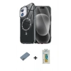 MARSİLYAN™- iPhone 12 Kılıf Kıvılcım Form Prime - Siyah Polymer Nano Ekran Koruyucu + Shine Kamera Lens Koruma Cam - GS