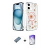 MARSİLYAN™- iPhone 12 Kılıf Kozmos Doku - Siyah Bilvis 5in1 3D Magic Cam Ekran Koruyucu + Metal Kamera Lens Koruma Cam - GD