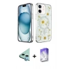 MARSİLYAN™- iPhone 12 Kılıf Kozmos Doku - Siyah Bilvis 5in1 3D Magic Cam Ekran Koruyucu + Raze Metal Kamera Lens - MI