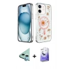 MARSİLYAN™- iPhone 12 Kılıf Kozmos Doku - Siyah Bilvis 5in1 5D Magic Hayalet Cam Ekran Koruyucu + Raze Metal Kamera Lens - MI
