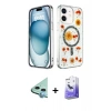 MARSİLYAN™- iPhone 12 Kılıf Kozmos Doku - Siyah Bilvis 5in1 5D Magic Hayalet Cam Ekran Koruyucu + Raze Metal Kamera Lens - MI