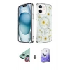 MARSİLYAN™- iPhone 12 Kılıf Kozmos Doku - Siyah Bilvis 5in1 5D Magic Hayalet Cam Ekran Koruyucu + Raze Metal Kamera Lens - KI