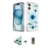 MARSİLYAN™- iPhone 12 Kılıf Kozmos Doku - Siyah Joko Magic 5D Hayalet Cam + Raze Metal Kamera Lens - MI
